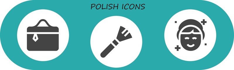 Modern Simple Set of polish Vector filled Icons