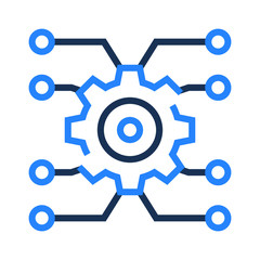 Obraz premium Gear and analytics icon vector,Gear sign, analytics sign, editable business icon.