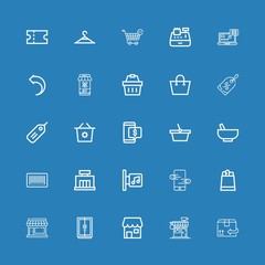 Editable 25 store icons for web and mobile