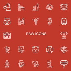 Editable 22 paw icons for web and mobile