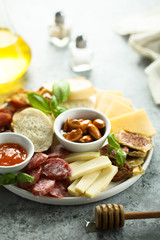Cheese and charcuterie platter 