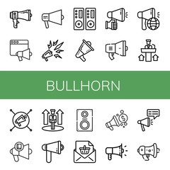 Set of bullhorn icons