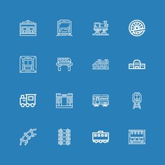 Fototapeta premium Editable 16 railroad icons for web and mobile