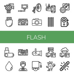 Set of flash icons