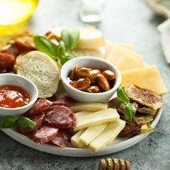 Cheese and charcuterie platter 