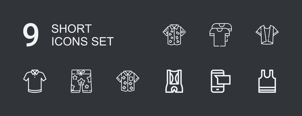 Editable 9 short icons for web and mobile