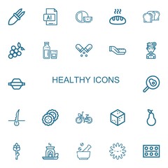 Editable 22 healthy icons for web and mobile