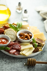Cheese and charcuterie platter 