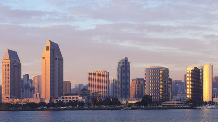 San Diego, California skyline viewed at twilight