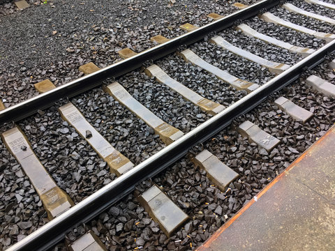 Close up of a railway