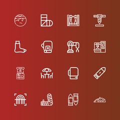 Editable 16 arm icons for web and mobile