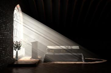 Church Interior Light & Funeral