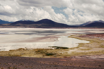 Fototapeta na wymiar White lagoon in Chile