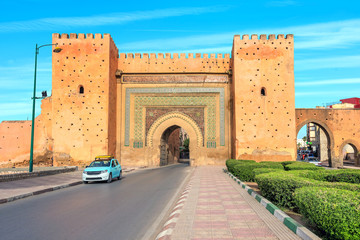  Bab el-Khamis gate in Meknes town. Morocco