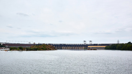 Dneproges - largest hydroelectric power station on the Dnieper River