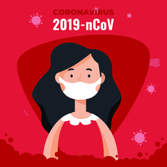 COVID-19 corona virus prevention.Concept of wearing mask to prevent corona virus. .people wearing surgical protective medical mask. 