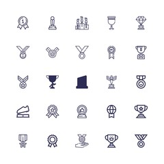 Editable 25 contest icons for web and mobile
