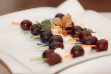 a beautifully decorated snack for a buffet at the event