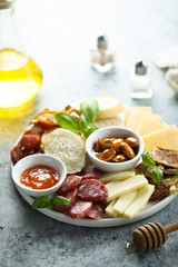 Cheese and charcuterie platter 