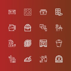 Editable 16 appliance icons for web and mobile