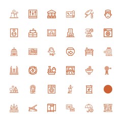Editable 36 house icons for web and mobile