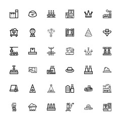 Editable 36 manufacture icons for web and mobile