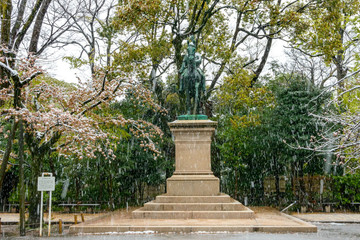 雪の有栖川公園