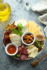 Cheese and charcuterie platter 