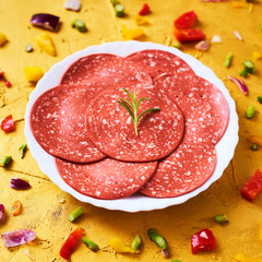 slices of veggie salami