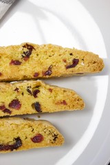 biscotti cookies on white plate