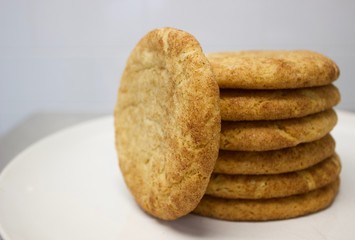 snickerdoodle cookies on plate 