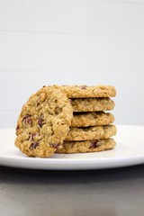 oatmeal raisin cookies on plate