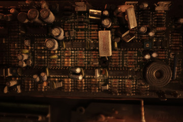 Fototapeta premium Electronic circuit board close up.