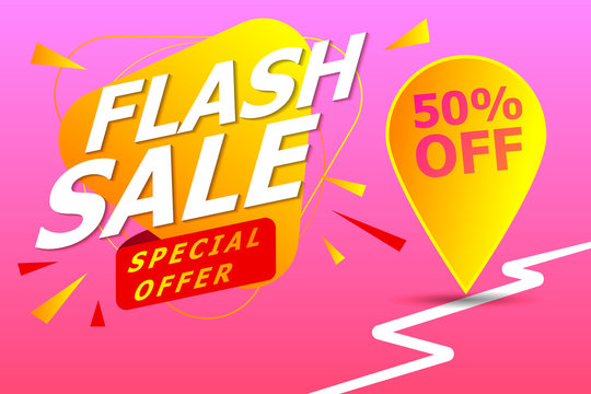 Flash sale discount banner 