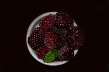 blackberry and raspberry