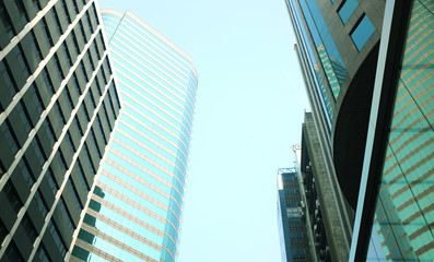 Fototapeta na wymiar exterior of glass residential building.business concept