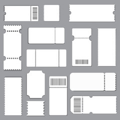 Realistic White paper coupon.