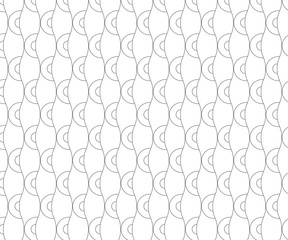 Repeating circle and wavy line vector pattern