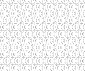 Repeating circle and wavy line vector pattern