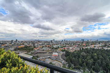 Obraz premium paisaje panoramico de la ciudad de mexico 