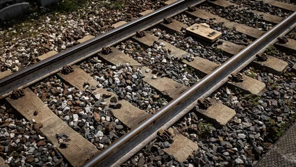 Acrylic prints Railway railroad tracks