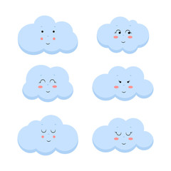 Cute Cloud vector illustration.