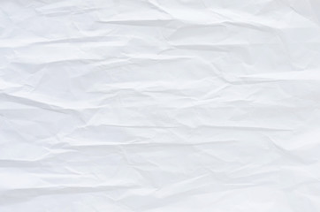 white crumpled paper texture background.	