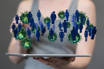 Virus abstract background. protection Genetics Bacteriological Microorganism..