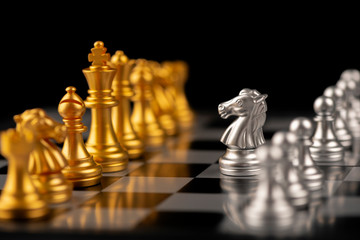Chess. strategy ideas Planning and Decision concept business