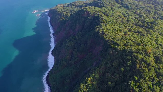 Aerial view of Majaguas hill, Pacific lookouts, Lo de Marcos village, Riviera Nayarit, Pacific Ocean, Nayarit State, Mexico, Central America, America