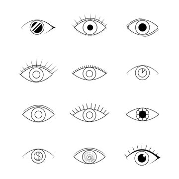 Eye line icon.