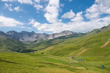 Fototapeta premium Bergpanorama in Arosa im Kanton Graubünden / Schweiz