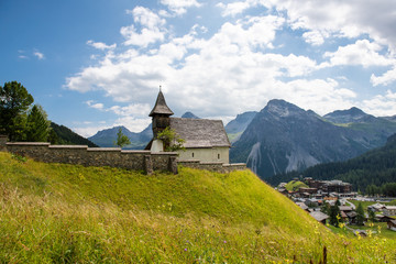 Bergkirchli in Arosa im Kanton Graubünden / Schweiz