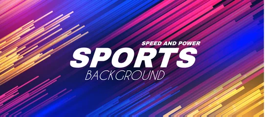 Fotobehang Abstract sport background with motion elements. Light dynamic effect. © feaspb